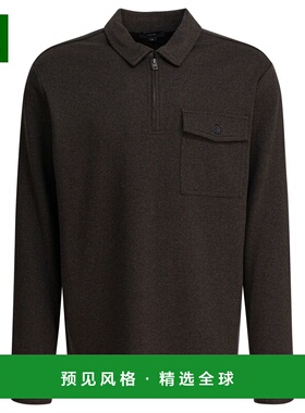 香港直邮VINCE 男士POLO衫 M12769974A164RBL AW2025 棕色