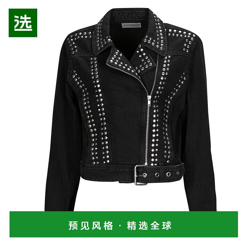 欧洲直邮Only 女士 ONLGILLA LS STUD DNM BIKER JACKET CRO 皮衣