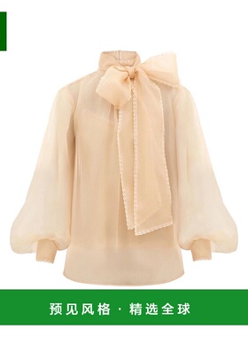 1h可退 香港直邮ZIMMERMANN 女士 浅褐色膨起袖子衬衫 5353TF252