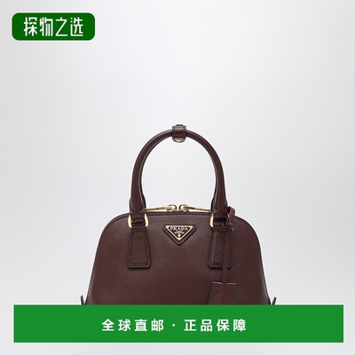 香港直邮Prada 普拉达 女士 Promenade 栗色小牛皮包包 1BA851EOO