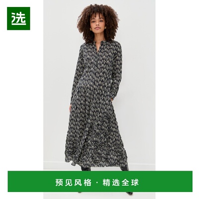 1h可退 香港直邮ULLA JOHNSON 女士 Laurentine 连衣裙 black黑色