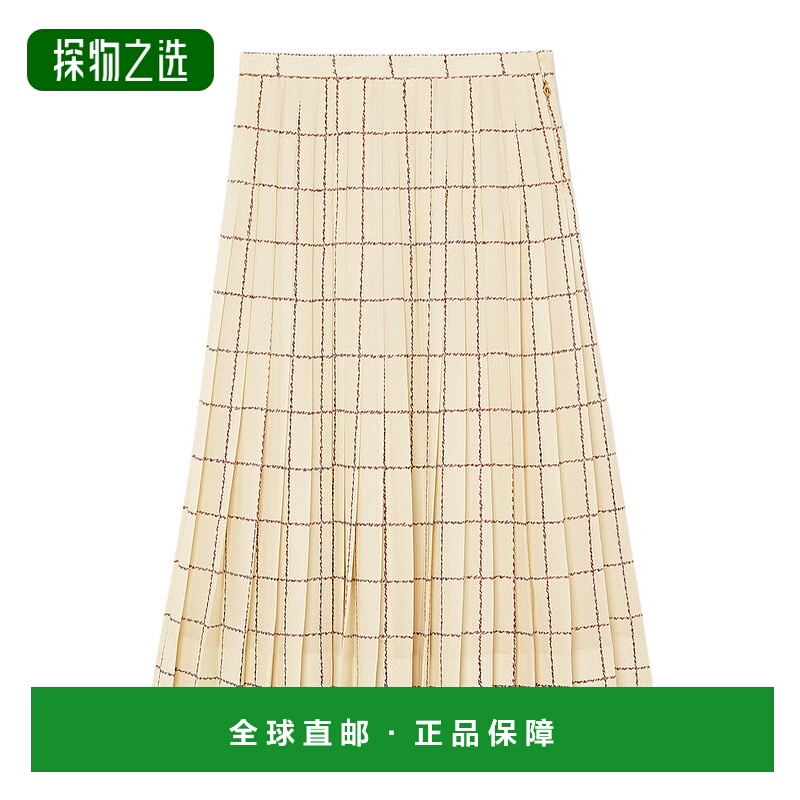 香港直邮Loro Piana CLea A字裙百褶裙半身裙 FAP3865