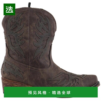 1h可退 【美国直邮】Roper Amelia Tooled Inlay棕色短靴女鞋 时