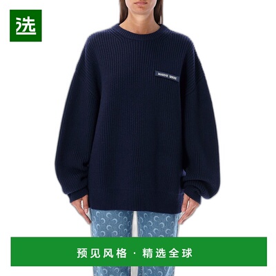 欧洲直邮Marine Serre 女士毛衣长袖圆领羊毛针织女装 流行穿搭