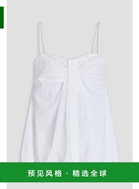 1h可退 香港直邮Simkhai 女士 Kenz 褶裥棉质府绸上衣 3242179PWH