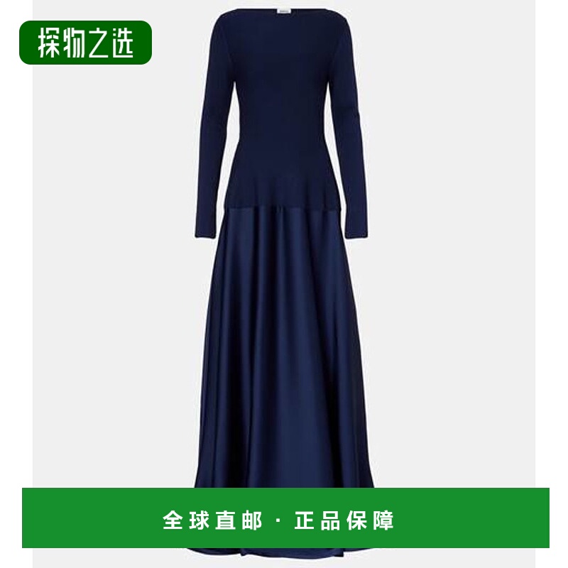 香港直邮Simkhai 女士 Paola 缎面礼服 blue蓝色 舒适时尚