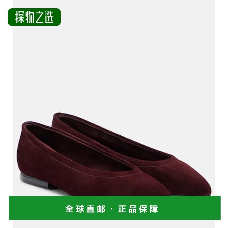 香港直邮Loro Piana 诺悠翩雅 女士 Primula 绒面革芭蕾舞鞋