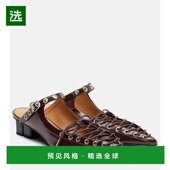 香港直邮GANNI 孔眼绑带凉拖 甘尼 1h可退 女士 red红色 舒适