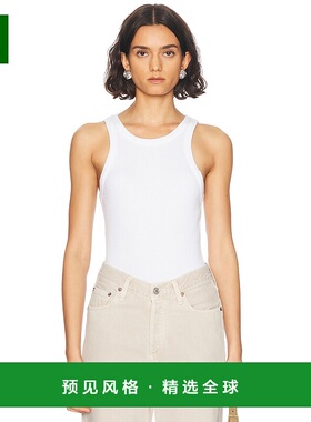 1h可退 香港直邮AGOLDE 女士 Rayne 背心 A73561260 white白色 舒