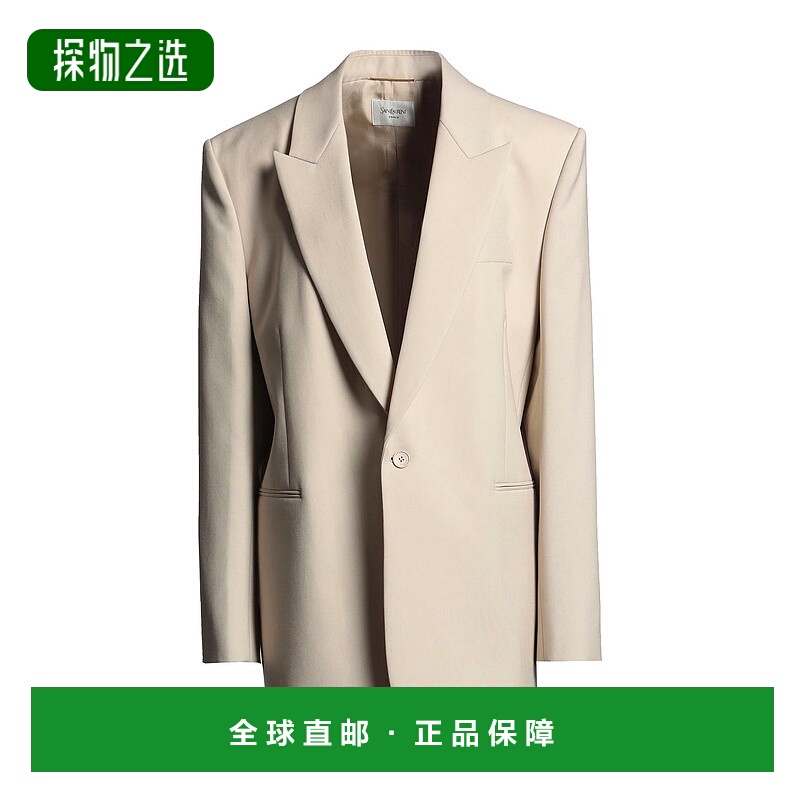 香港直邮Saint Laurent 圣罗兰 女士 西装外套 beige米色 舒适时