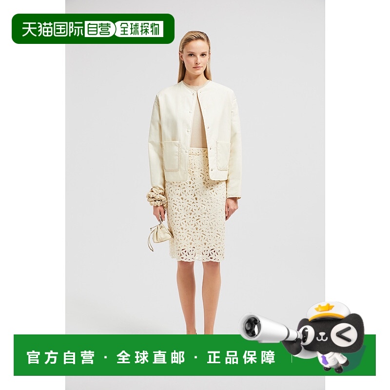 欧洲直邮MONCLER (2025新品) Macramé 及膝半身裙裙子