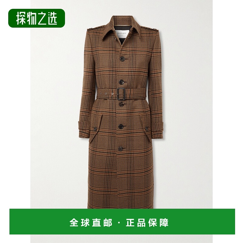 1h可退 香港直邮Saint Laurent 圣罗兰 女士 刺绣羊毛大衣 830690