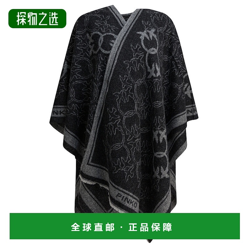 香港直邮Pinko 品高 女士 愛情鳥標誌圖案披風 105965A2ZI