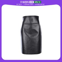香港直邮Givenchy BW40HB610N高腰 黑色徽标半身裙