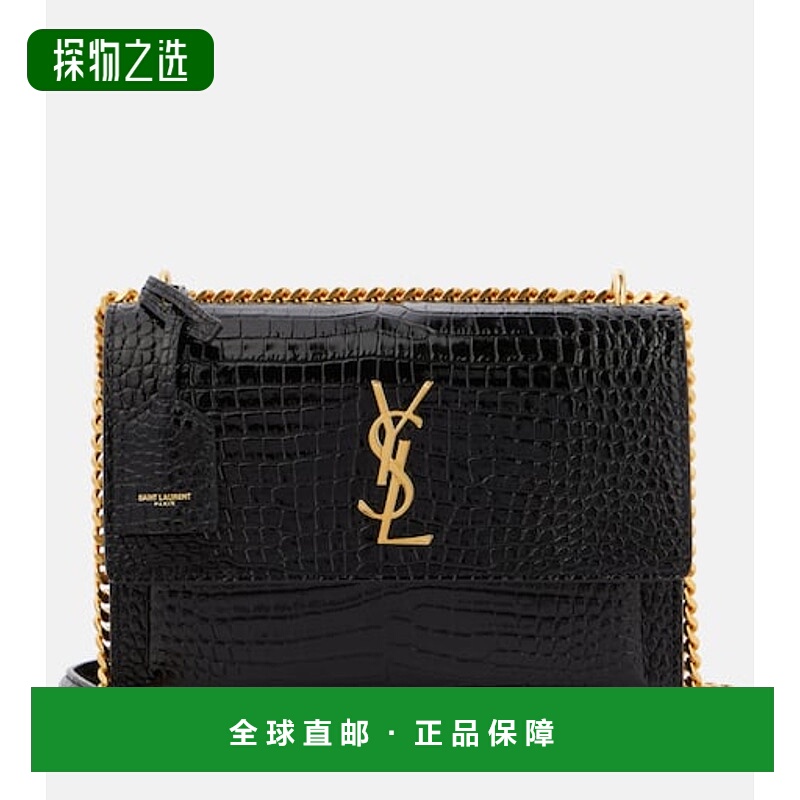 1h可退 香港直邮Saint Laurent 圣罗兰 女士 Sunset 中号鳄鱼皮革