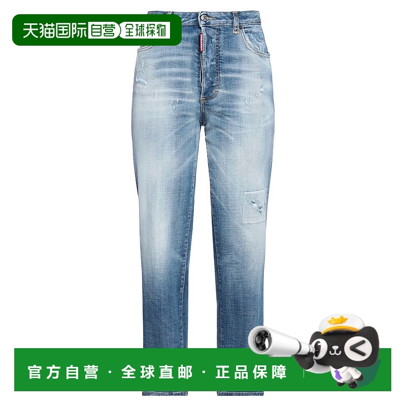 1h可退 香港直邮Dsquared2 二次方 女士 牛仔长裤 blue蓝色 舒适