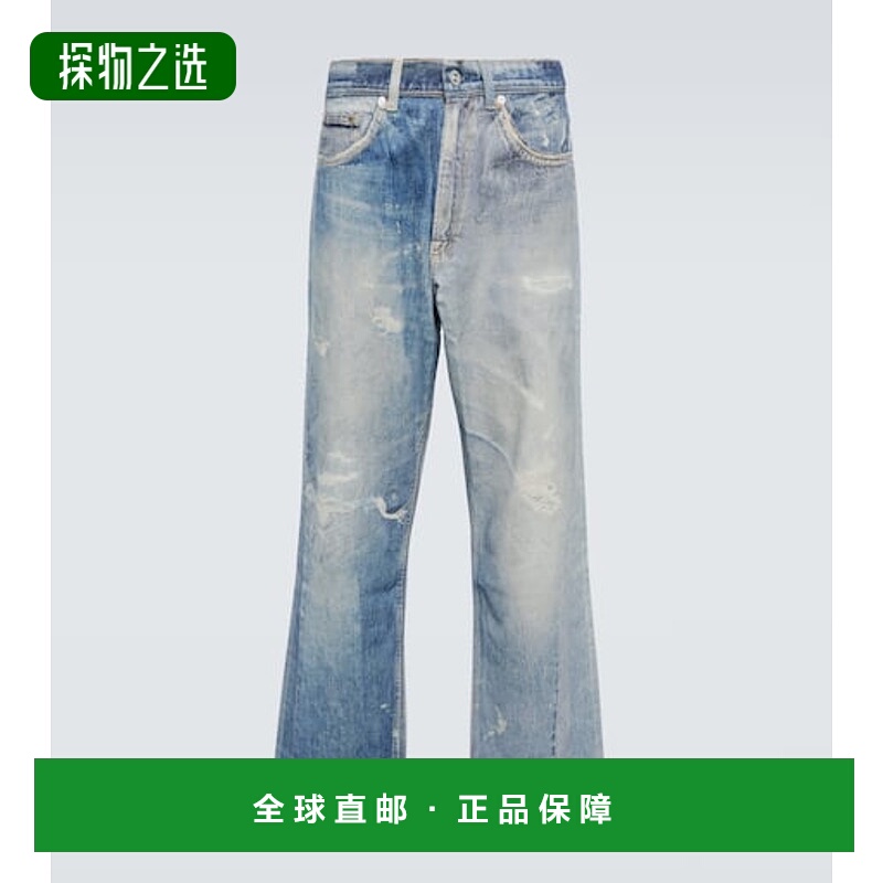 香港直邮Our Legacy 男士 Third trompe l'œil 剪短直筒牛仔裤