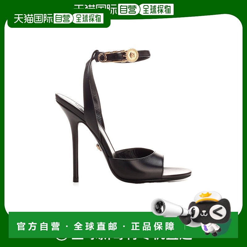 香港直邮Versace 徽标搭扣高跟凉鞋 1003205DVT2P1B00V