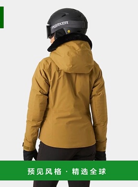 欧洲直邮Helly Hansen 女士驼色聚酰胺ValD'Isere蓬松夹克2.0外套