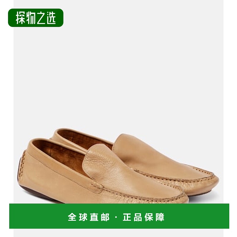 1h可退 香港直邮The Row 女士 Lucca 皮质乐福鞋 beige米色 舒适