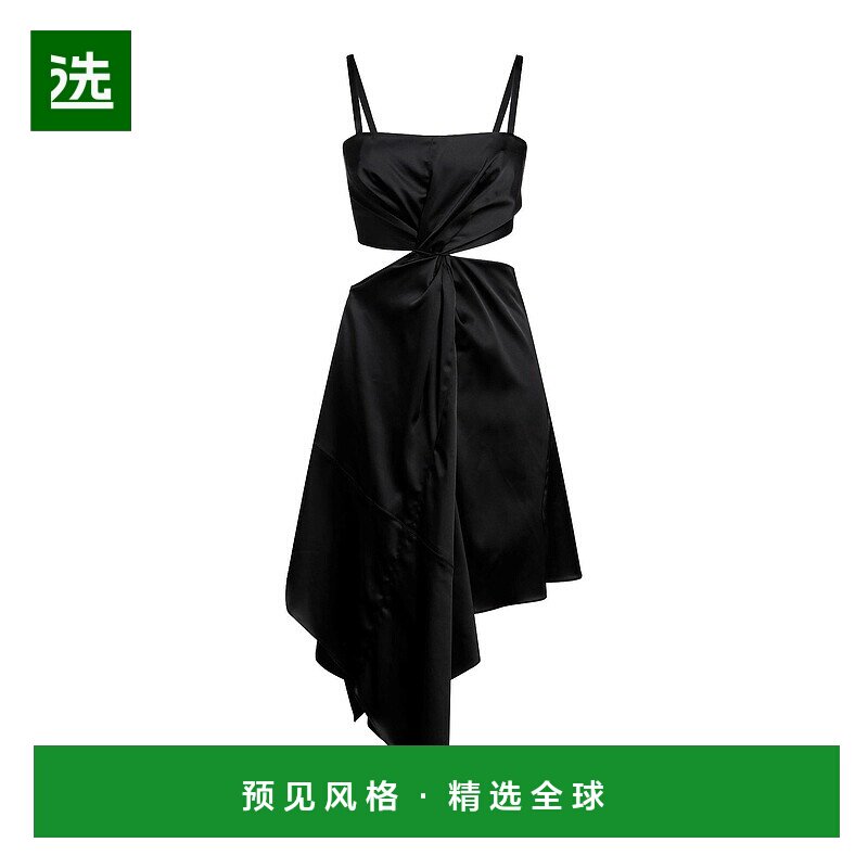 1h可退 香港直邮J.W. Anderson 女士 中长连衣裙 black黑色 舒适