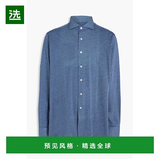 1h可退 香港直邮Canali 康钠丽 男士 棉提花衬衫 GN00414L756302