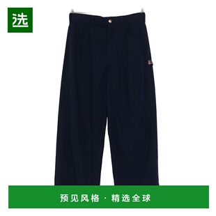 香港直邮1h可退 LOEWE 罗意威 男士 木匠直筒皮革边棉质斜纹布裤