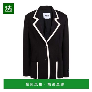1h可退 香港直邮Msgm 女士 西装外套 black黑色 舒适时尚