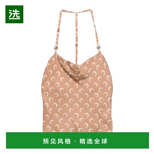 香港直邮Marine Serre 新月印花缎面上衣 WTO426ACWOV0060新款