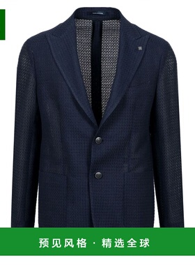 1h可退 香港直邮Tagliatore 男士 蓝色夹克 GDERRICK26K24E397EB9
