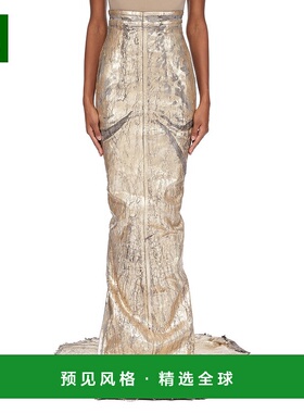 香港直邮Rick Owens 高腰半身裙 RO01E7375SGMC包臀裙长裙