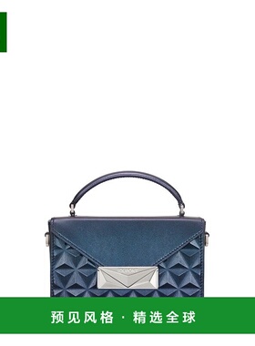 欧洲直邮S.T.Dupont法国都彭 APEX女士深蓝色小牛皮手提包新