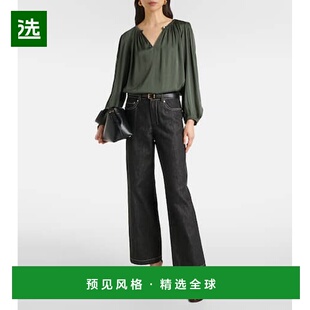 1h可退 香港直邮Velvet 女士 Riona 缎面衫 grey灰色 舒适时尚