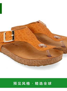 香港直邮HAFLINGER 女士拖鞋 1251052CAMELPLAITED CO 棕色