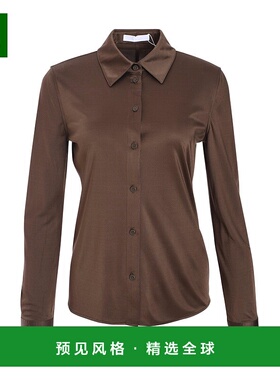 香港直邮HELMUT LANG 女士衬衫 O02HW515DL5 AW2024 棕色 翻领长