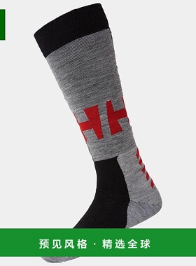 欧洲直邮Helly Hansen 男女通用黑色聚酰胺Alpine中号袜子滑雪袜