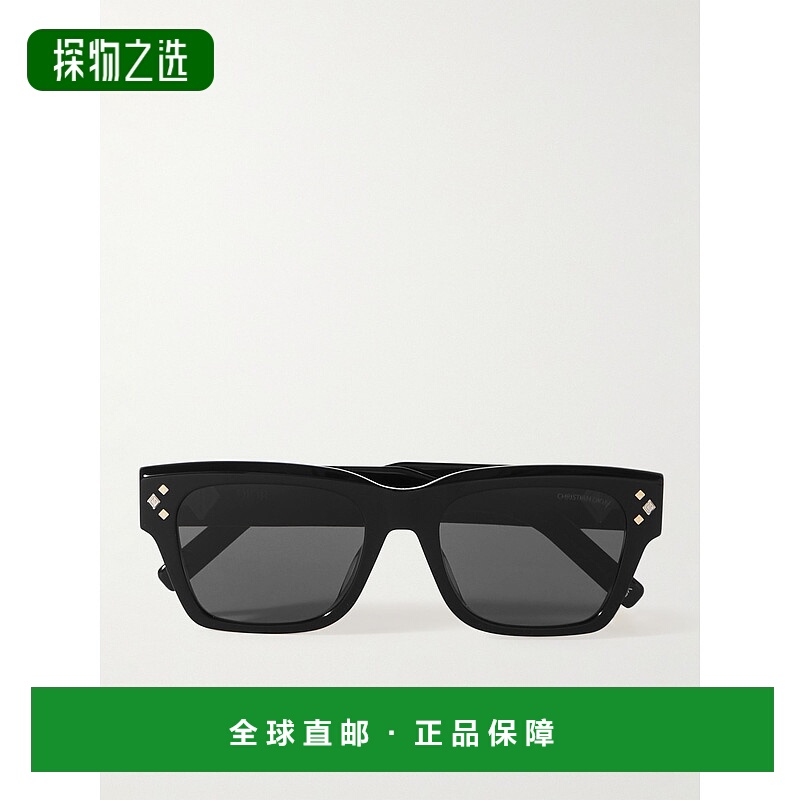 香港直邮DIOR 迪奥 男士 CD S2I 钻石D形框醋纤镀银太阳眼镜 DM40