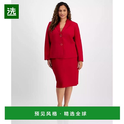 1h可退 【美国直邮】Le Suit 女士修身时尚铅笔裙西装套装 适合多