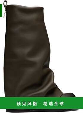 1h可退 香港直邮The Attico 女士 绿色 Robin Combat 高筒靴 251W