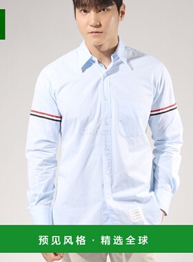 韩国直邮Thom Browne衬衫男女同款天蓝色日常舒适休闲时尚简约