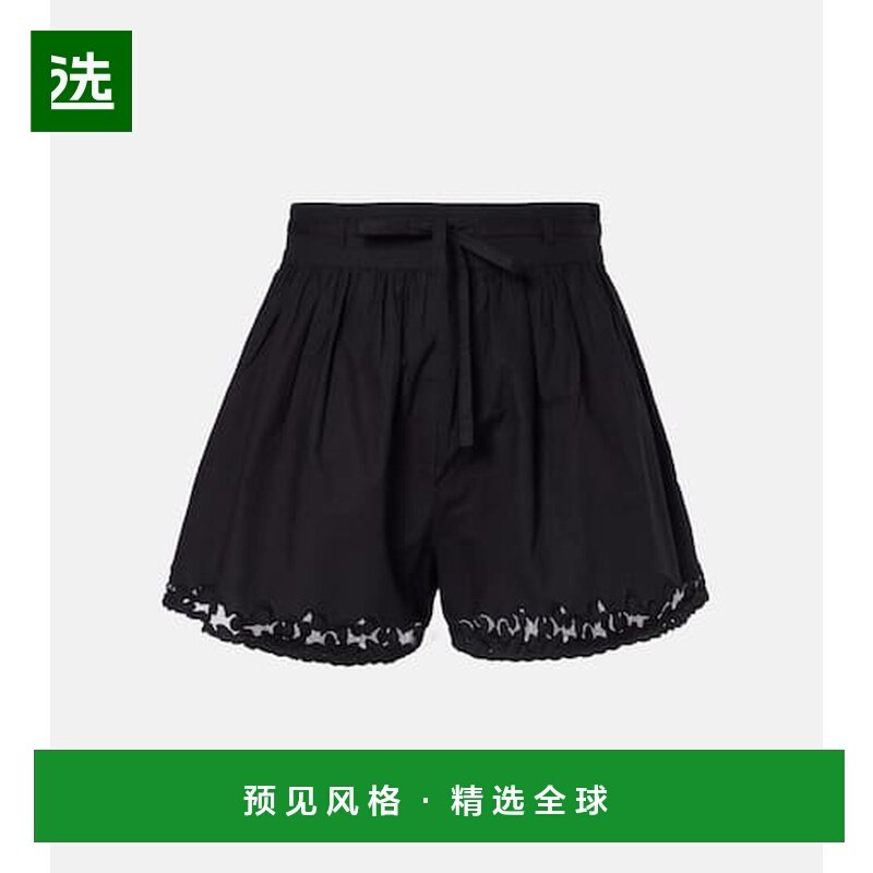 1h可退 香港直邮ULLA JOHNSON 女士 Elowen 刺绣棉府绸短裤,女装/女士精品,休闲裤,淘宝优惠券,粉丝福利购,淘宝优惠卷