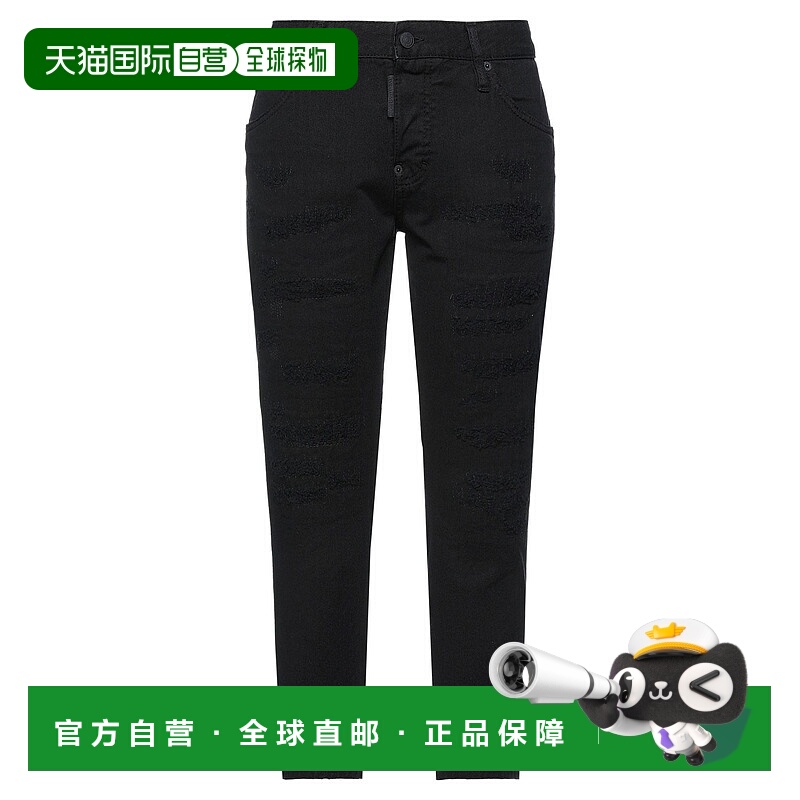 1h可退 香港直邮Dsquared2 二次方 女士 牛仔长裤 black黑色 舒适