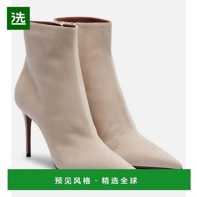 1h可退 香港直邮Paris Texas 女士 Vera 85 绒面革短靴 grey灰色