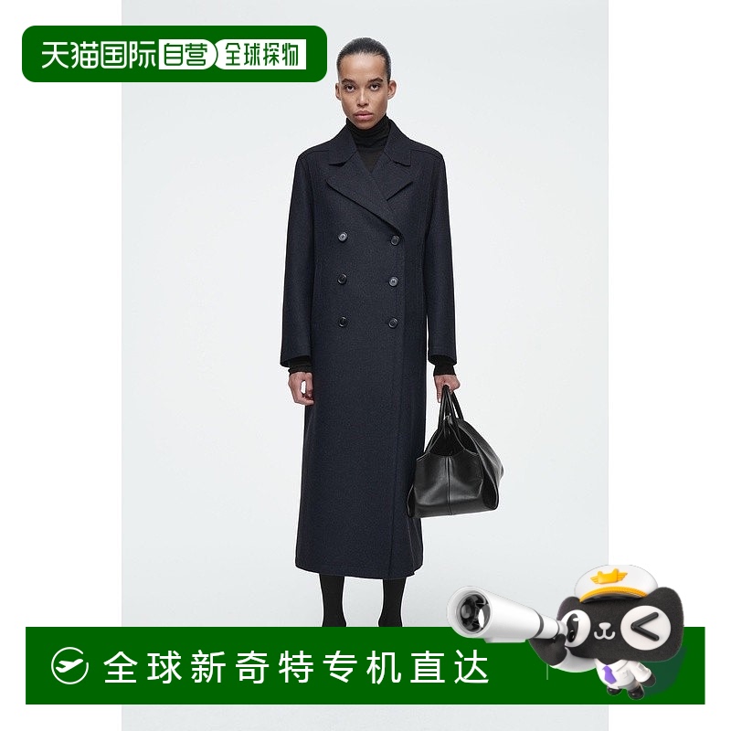 欧洲直邮COS 女士黑色皮革中跟凉鞋新款