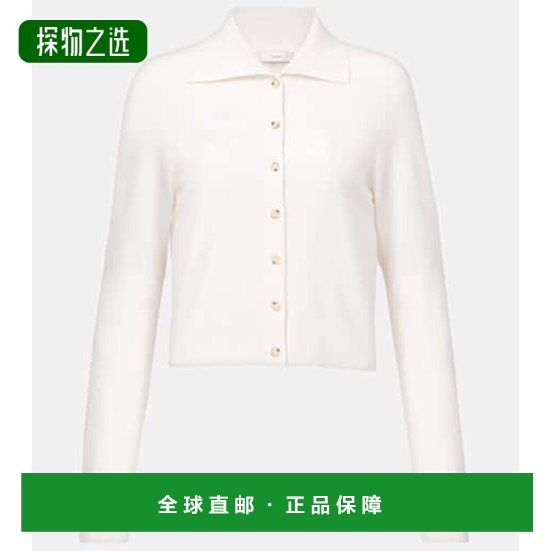 香港直邮VINCE 女士 Polo 针织开衫 white白色 舒适时尚