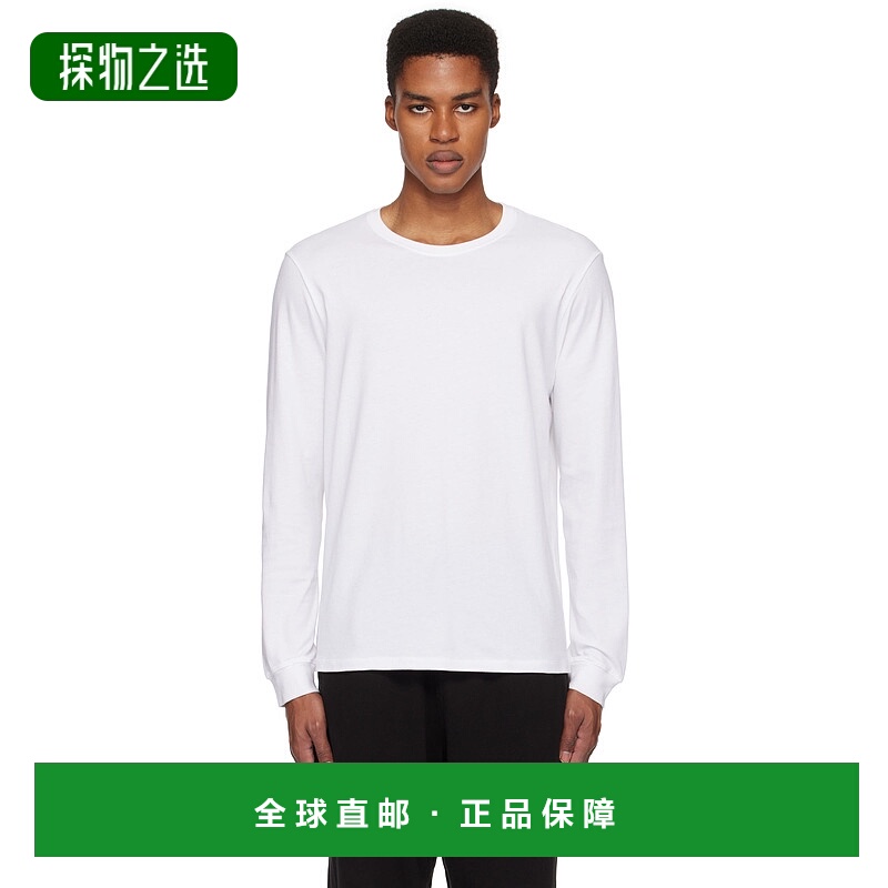 1h可退 香港直邮SKIMS 男士 白色 Cotton Classic 长袖 T 恤 LSLS