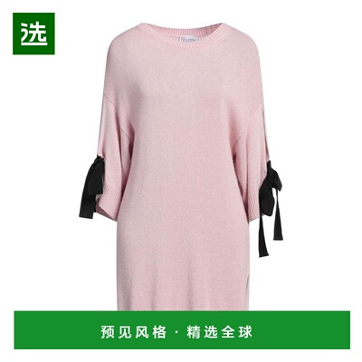 1h可退 【美国直邮】REDValentino 女士毛衣 短袖圆领 蝴蝶结细节