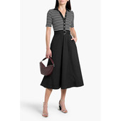 香港直邮VERONICA BEARD 女士 1h可退 Delise 针织拼接棉混纺府绸