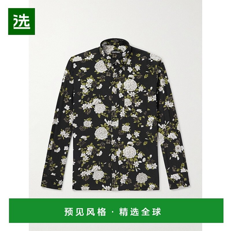 1h可退 Tom Ford 汤姆·福特 男士 Hendrix 领尖带扣式衣