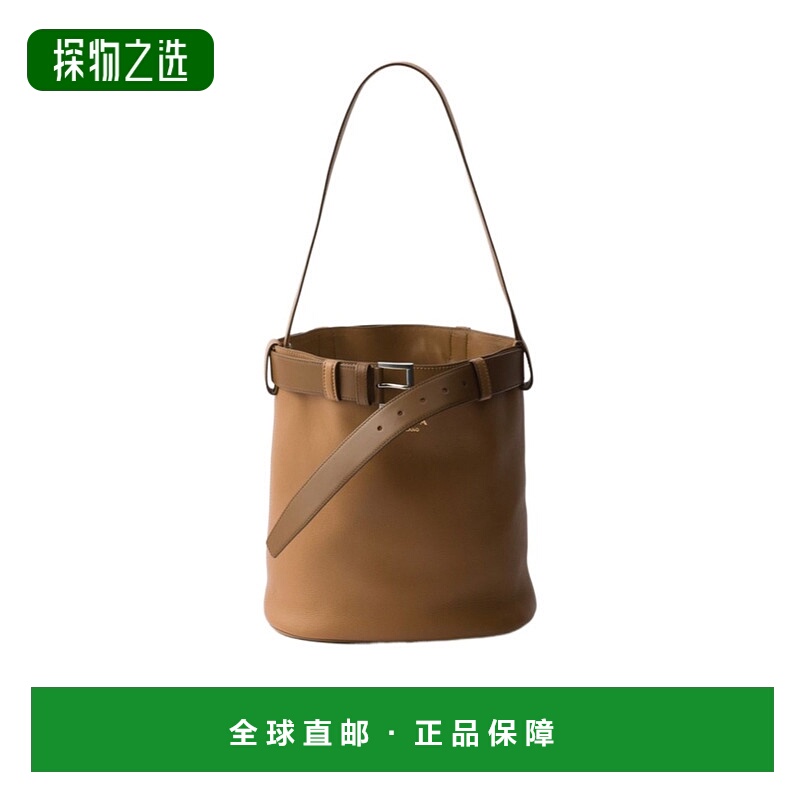 香港直邮Prada Buckle皮革水桶包 1BE0852CY9VSBO